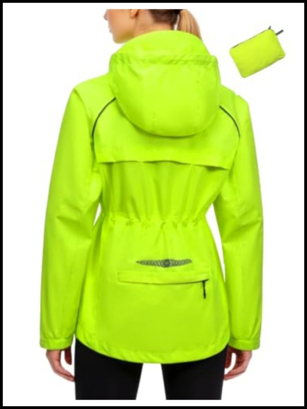 Packable Waterproof Cycling Rain Jacket & Hood